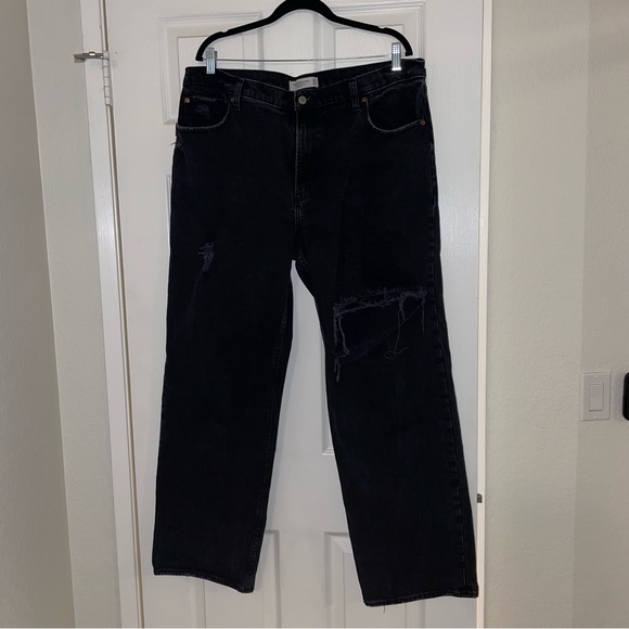 High Rise 90s Relaxed Jean - Black Destroyed - 33 - 16R - Picture 10 of 11